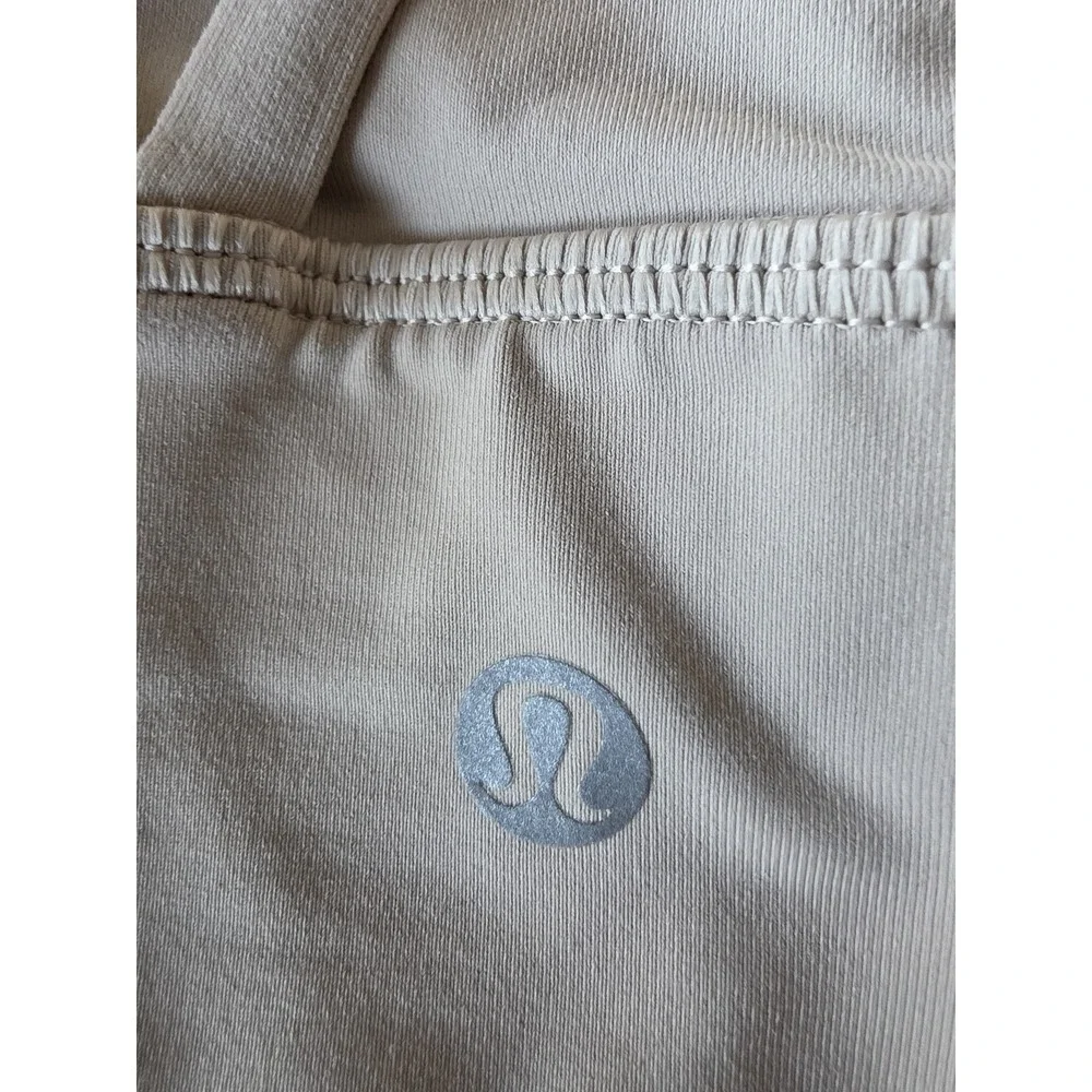 Lululemon Sports Bra Tan Sleeveless Athletic Athleisure Womens Bralette Top